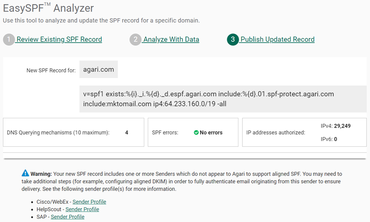 Easy SPF Analyzer: Step 3 (upper portion) Easy SPF Analyzer: Step 3 (upper portion)