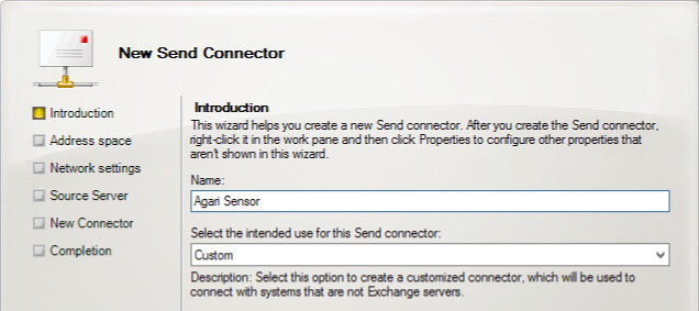 New Send Connector