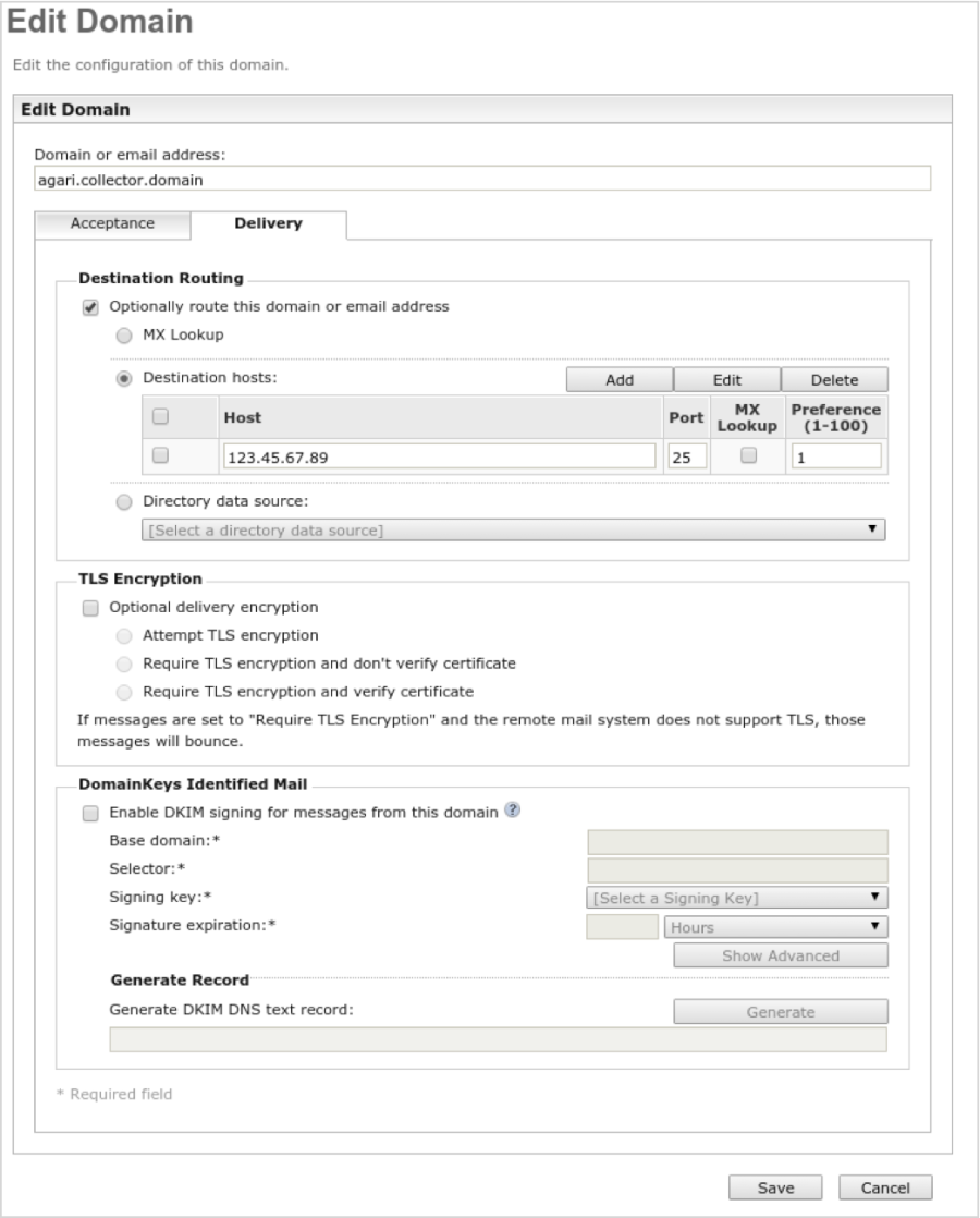 Example for configuring multiple host rows for load balancing. Example for configuring multiple host rows for load balancing.