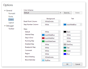 Task Builder Options - Colors
