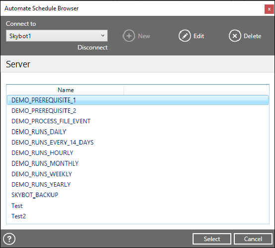 Automate Schedule Browser