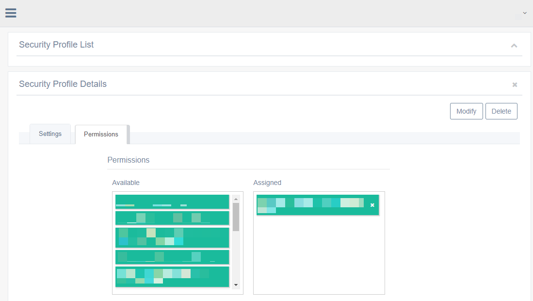 Managing Security Profiles