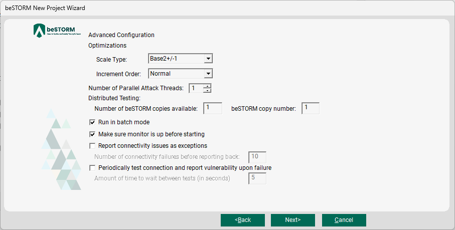beSTORM New Project Wizard