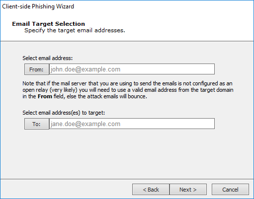 Email Target Selection