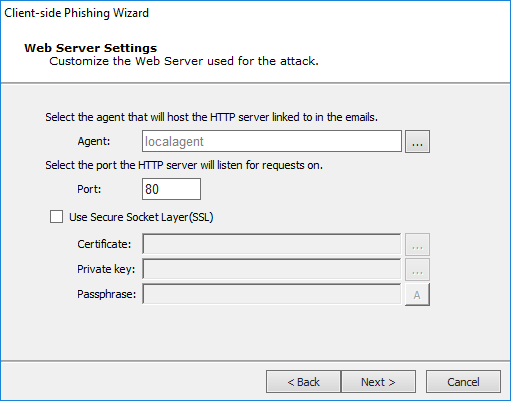 Web Server Settings