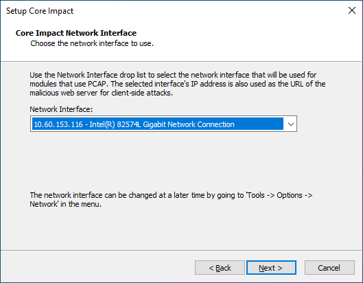 Set Up Core Impact