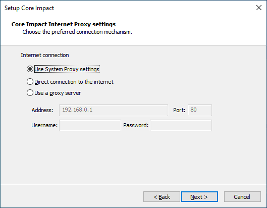 Set Up Core Impact