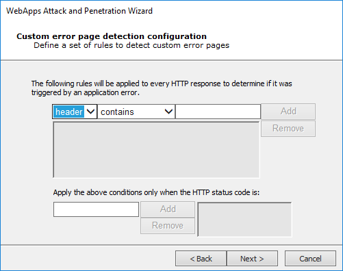 Custom Error Page Detection Configuration