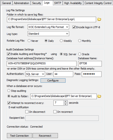 Oracle Check Audit Settings