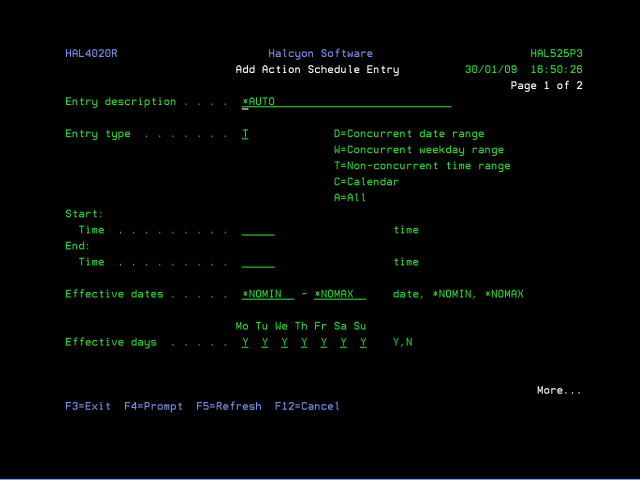 Action Step Add Entry Screen Creating An Action Schedule
