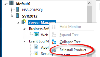Re-installing software remotely