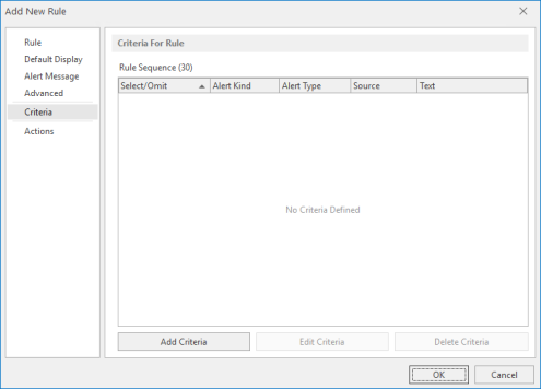 Adding and Editing Rule Criteria