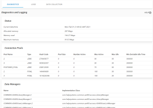 The Logs page.