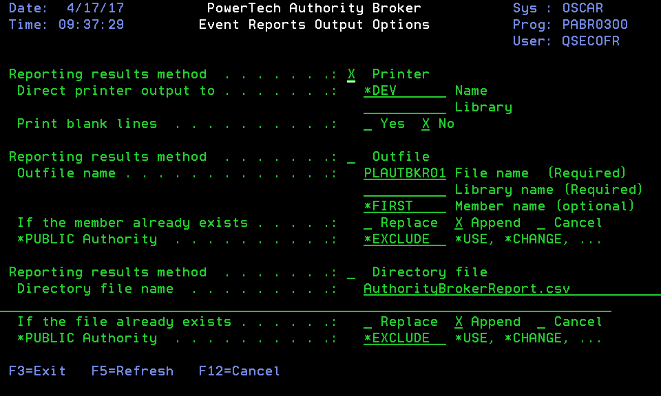 Reportname Viewing IFS reports