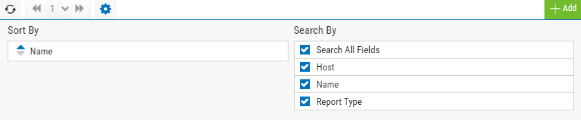 The settings for the Reports page.