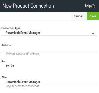 Adding a Connection to Event Manager