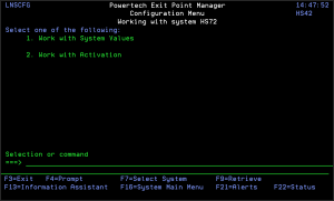Exit Point Manager Configuration panel