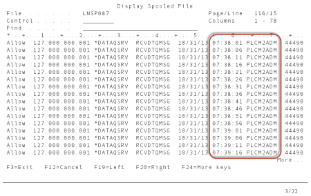 display Spooled File panel