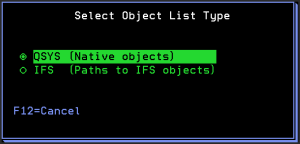 Select Object List Type