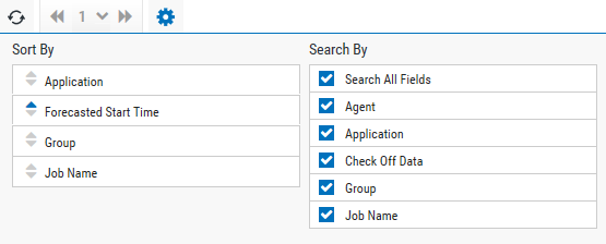 The settings for the Active Jobs (Schedule Activity) page.