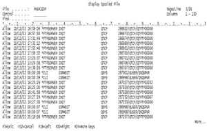 Display spooled files panel