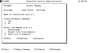 Powertech Central Administration Select Ready panel
