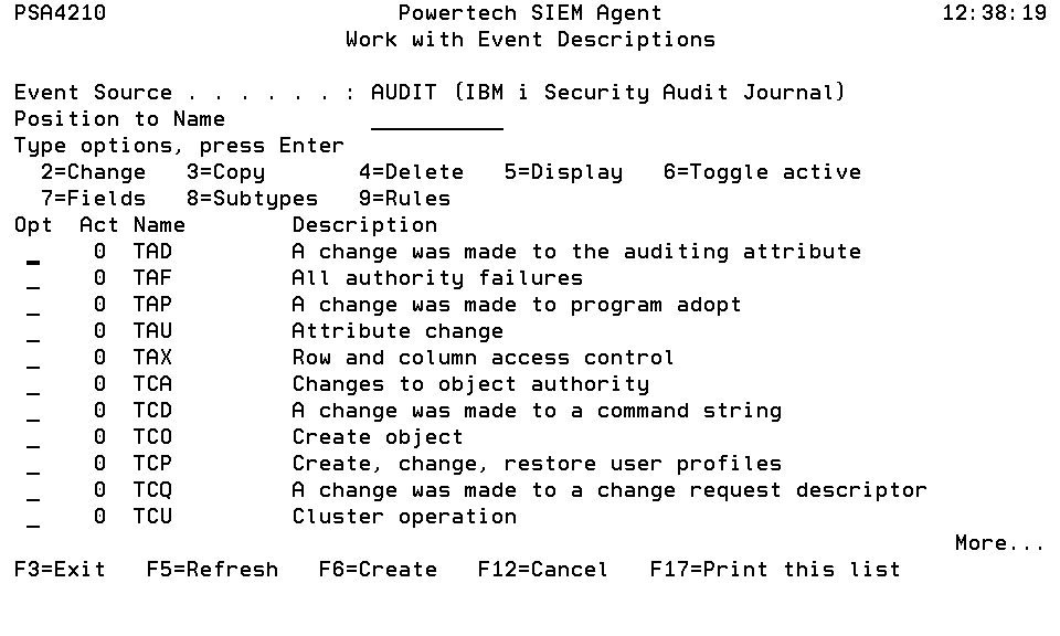 2. Changed Field Descript